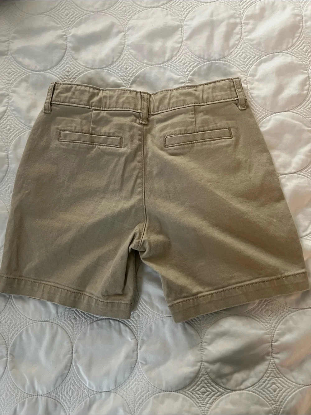Old Navy girls uniform Khaki-Style Bermuda Shorts in Light Tan